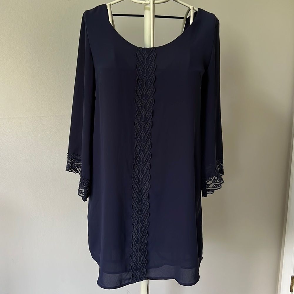 ASTR navy blue dress